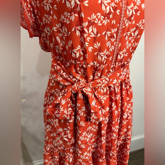 NWOT Max Studio Red Flutter Sleeve Maxi Dress | Size XS - Picture 6 of 10